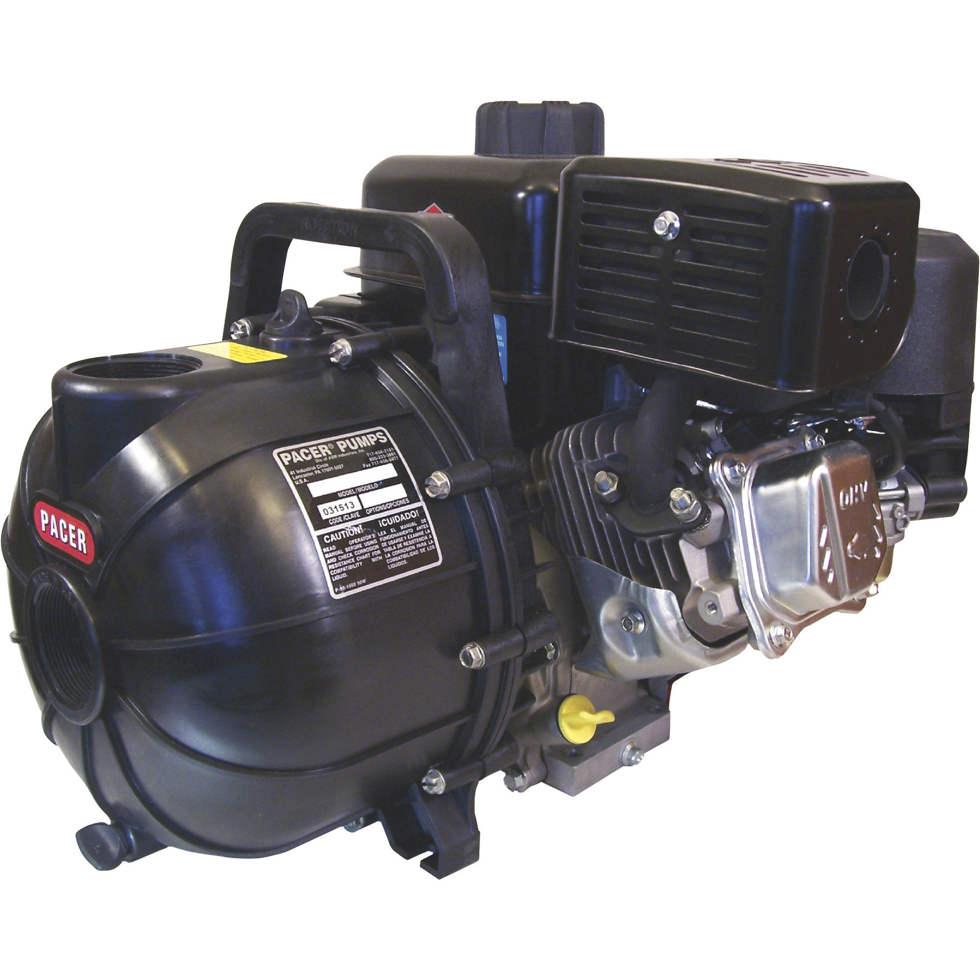 Pacer Self-Priming Chemical Water Pump, 12,000 GPH, 2in. Ports, 208cc Briggs & Stratton 950 Series OHV